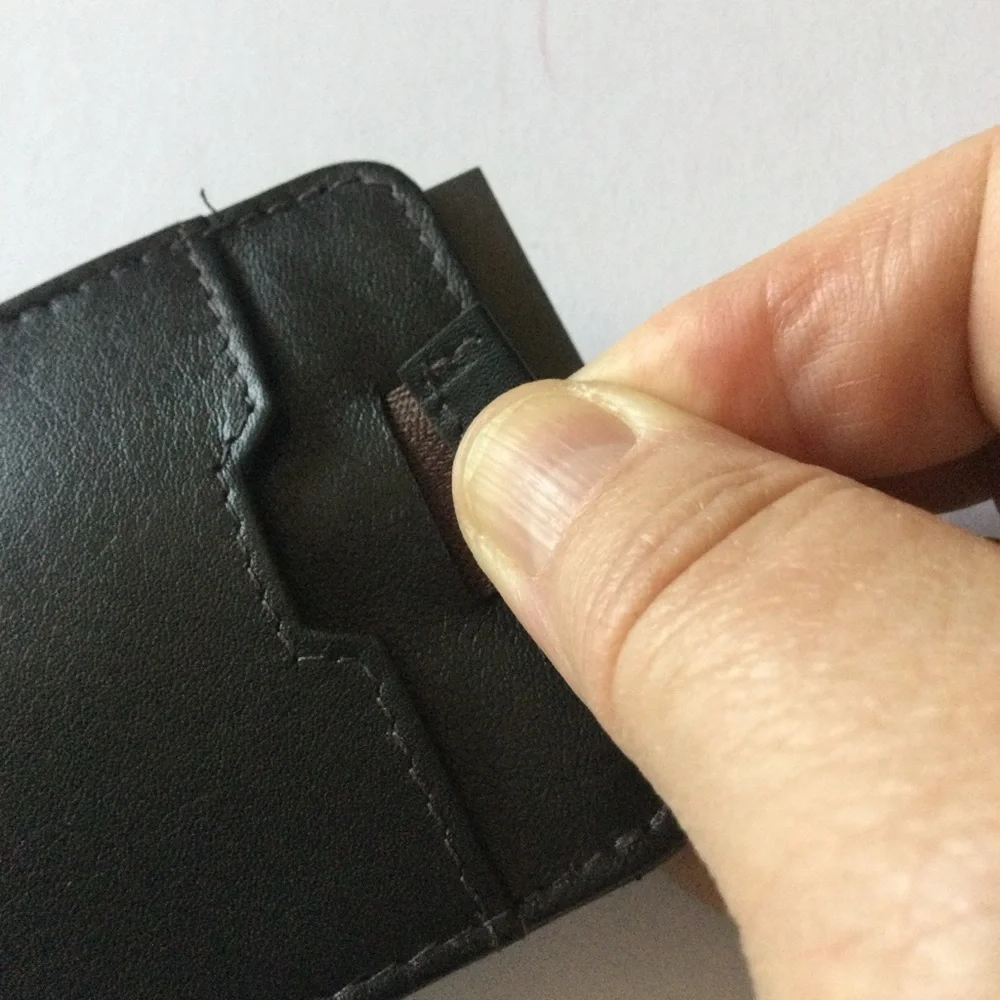 BOSCA ESSENTIALS LEATHER CARD CASE BLACK 4” NWT